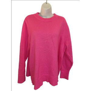 Lane Bryant neon Pink Crew Neck Plus Size 18/20 preppy business casual sweater
